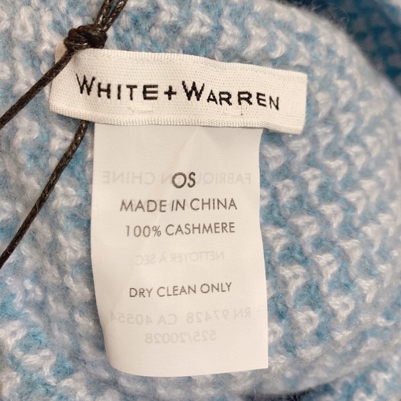 White+warre cashmere Beanie blue waffles soft sky/seafoam - Picture 3 of 5